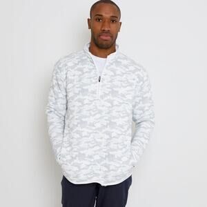 AndersonOrd Performance NWOT Men's White Camo Wave Pattern Corlys Pullover Large